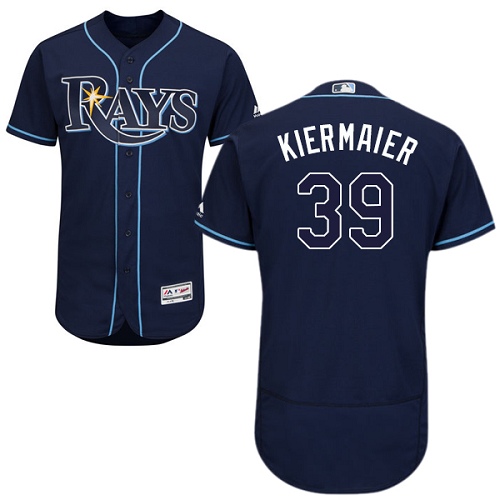 Men's Majestic Tampa Bay Rays #39 Kevin Kiermaier Authentic Navy Blue Alternate Cool Base MLB Jersey