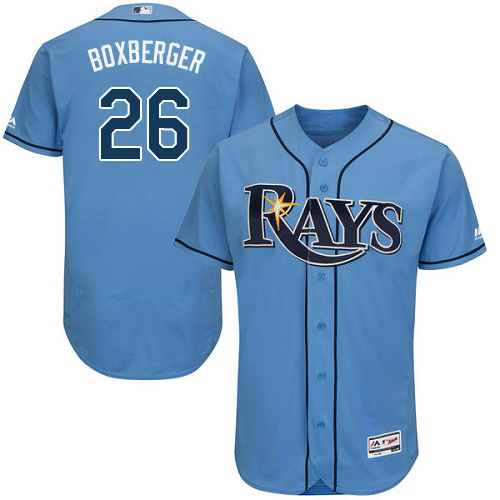 Men's Majestic Tampa Bay Rays #26 Brad Boxberger Alternate Columbia Flexbase Authentic Collection MLB Jersey