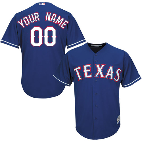 Youth Majestic Texas Rangers Customized Replica Royal Blue Alternate 2 Cool Base MLB Jersey