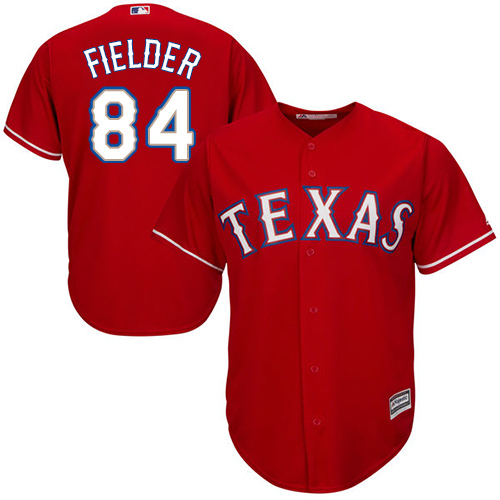 Men's Majestic Texas Rangers #84 Prince Fielder Replica Red Alternate Cool Base MLB Jersey