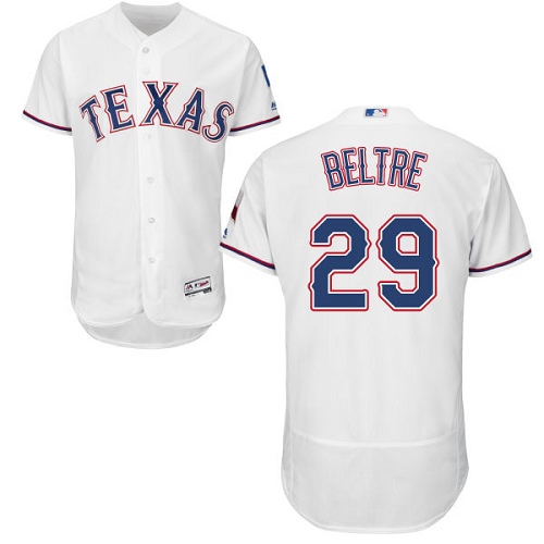 Men's Majestic Texas Rangers #29 Adrian Beltre Authentic White Home Cool Base MLB Jersey