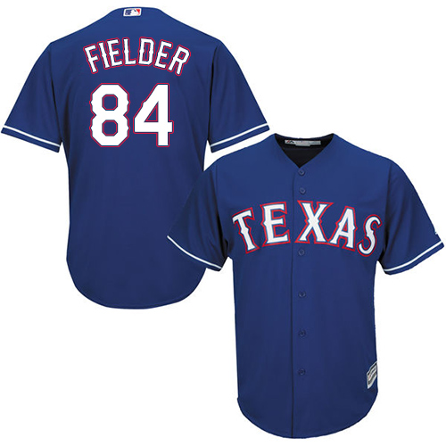 Youth Majestic Texas Rangers #84 Prince Fielder Authentic Royal Blue Alternate 2 Cool Base MLB Jersey