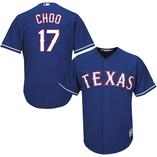 Youth Majestic Texas Rangers #17 Shin-Soo Choo Replica Royal Blue Alternate 2 Cool Base MLB Jersey