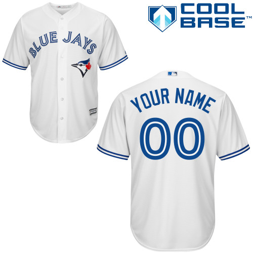 Men's Majestic Toronto Blue Jays Customized Replica White Home MLB Jersey