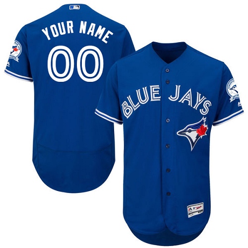 Men's Majestic Toronto Blue Jays Customized Authentic Blue Alternate MLB Jersey