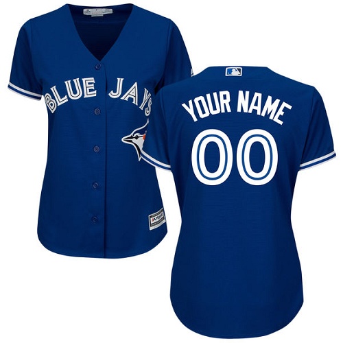 Women's Majestic Toronto Blue Jays Customized Authentic Blue Alternate MLB Jersey