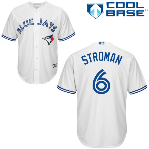 Men's Majestic Toronto Blue Jays #6 Marcus Stroman Replica White Home MLB Jersey
