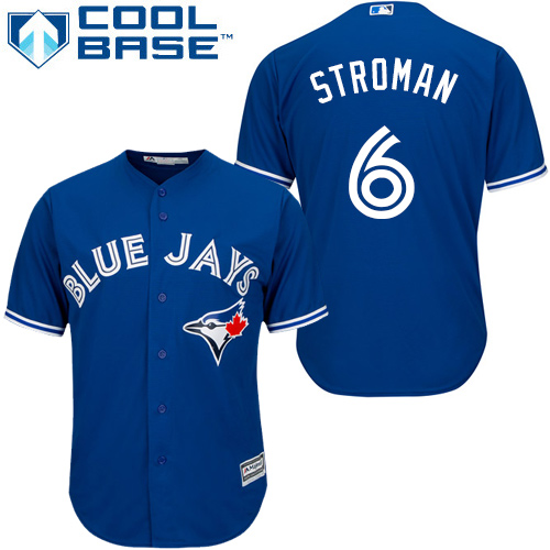 Men's Majestic Toronto Blue Jays #6 Marcus Stroman Replica Blue Alternate MLB Jersey
