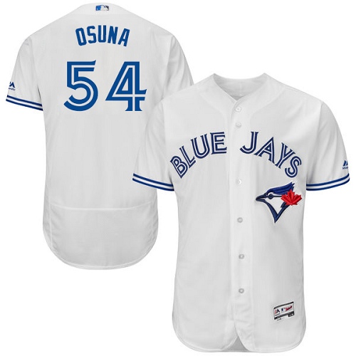 Men's Majestic Toronto Blue Jays #54 Roberto Osuna Authentic White Home MLB Jersey