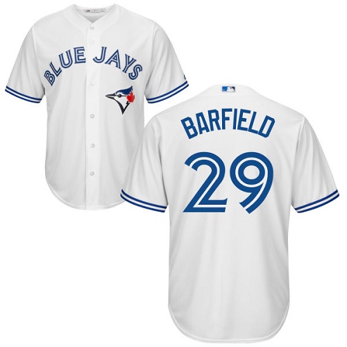 Youth Majestic Toronto Blue Jays #29 Jesse Barfield Authentic White Home MLB Jersey