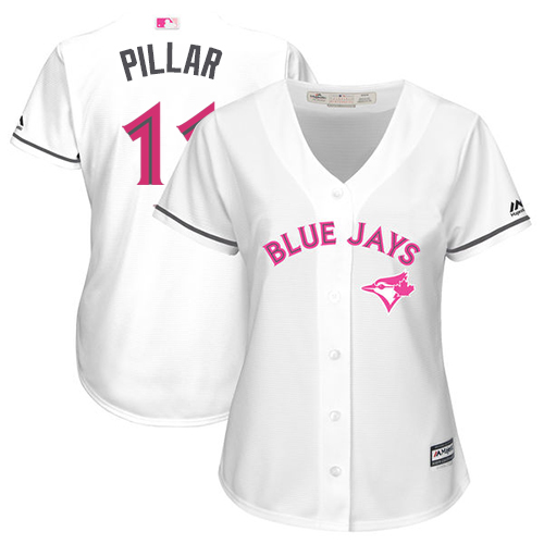 Women's Majestic Toronto Blue Jays #11 Kevin Pillar Authentic White Mother's Day Cool Base MLB Jersey