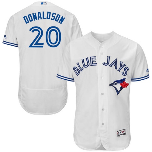 Men's Majestic Toronto Blue Jays #20 Josh Donaldson Authentic White Home MLB Jersey