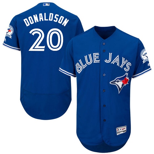 Men's Majestic Toronto Blue Jays #20 Josh Donaldson Authentic Blue Alternate MLB Jersey