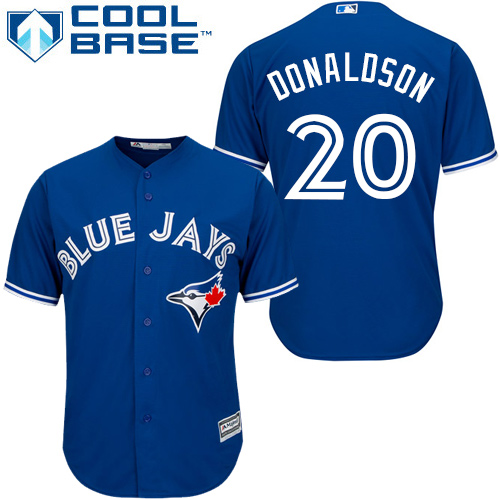 Men's Majestic Toronto Blue Jays #20 Josh Donaldson Replica Blue Alternate MLB Jersey