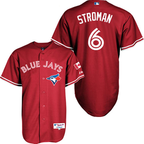 Men's Majestic Toronto Blue Jays #6 Marcus Stroman Replica Red Canada Day MLB Jersey
