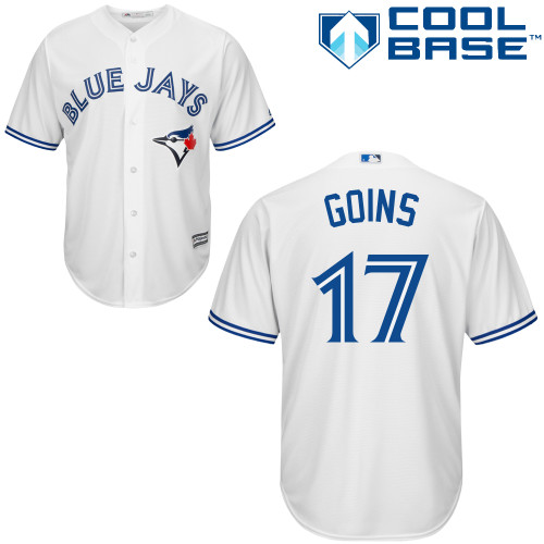 Youth Majestic Toronto Blue Jays #17 Ryan Goins Authentic White Home MLB Jersey