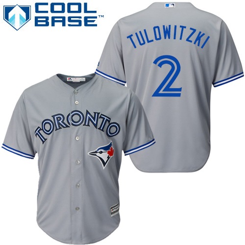 Women's Majestic Toronto Blue Jays #2 Troy Tulowitzki Authentic Grey MLB Jersey