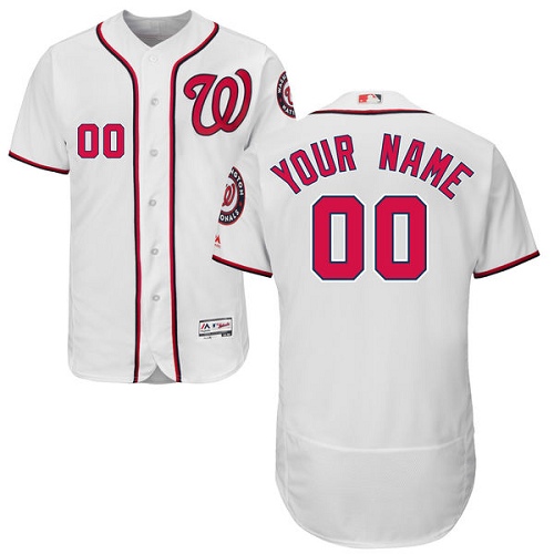 Men's Majestic Washington Nationals Customized Authentic White Home Cool Base MLB Jersey