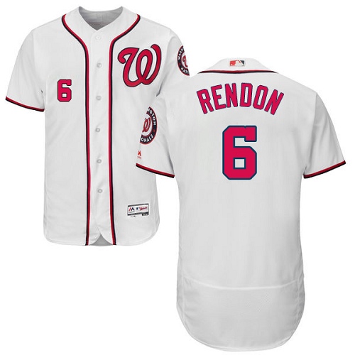 Men's Majestic Washington Nationals #6 Anthony Rendon Authentic White Home Cool Base MLB Jersey