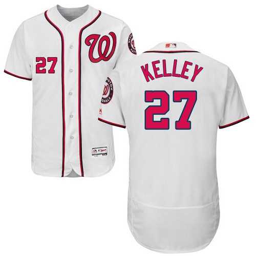 Men's Majestic Washington Nationals #27 Shawn Kelley White Flexbase Authentic Collection MLB Jersey