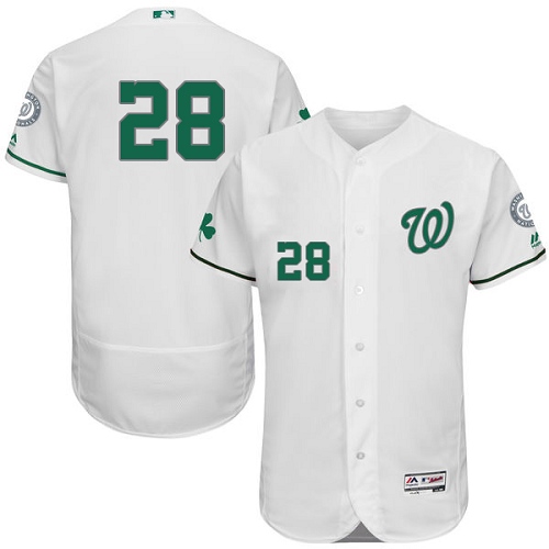 Men's Majestic Washington Nationals #28 Jayson Werth White Celtic Flexbase Authentic Collection MLB Jersey
