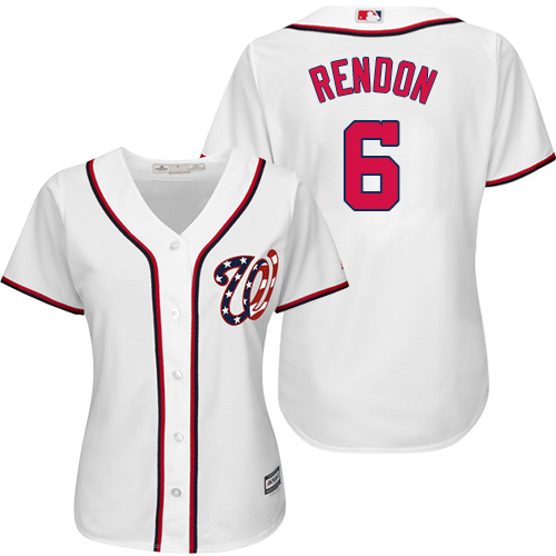 Women's Majestic Washington Nationals #6 Anthony Rendon Replica White Home Cool Base MLB Jersey