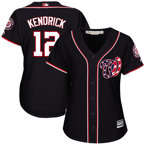 Women's Majestic Washington Nationals #4 Howie Kendrick Authentic Red Alternate 1 Cool Base MLB Jersey