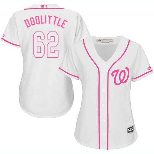 Women's Majestic Washington Nationals #62 Sean Doolittle Authentic White Fashion Cool Base MLB Jersey