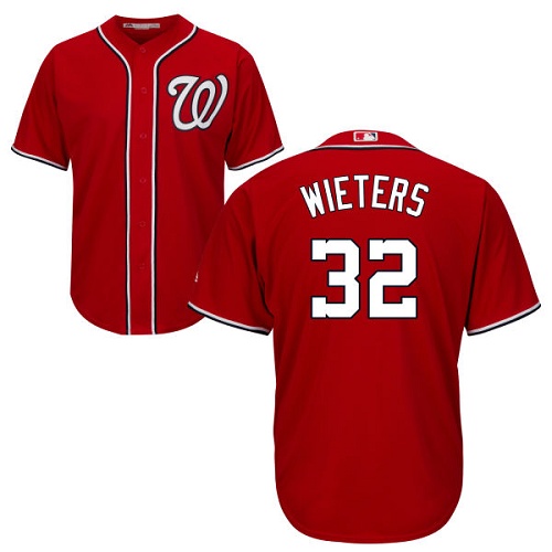 Youth Majestic Washington Nationals #32 Matt Wieters Authentic Red Alternate 1 Cool Base MLB Jersey