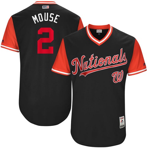 Men's Majestic Washington Nationals #2 Adam Eaton "Mouse" Authentic Navy Blue 2017 Players Weekend MLB Jersey