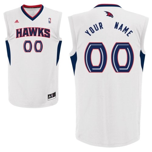 Men's Adidas Atlanta Hawks Customized Swingman White Home NBA Jersey