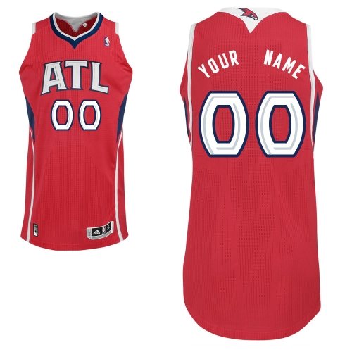Men's Adidas Atlanta Hawks Customized Authentic Red Alternate NBA Jersey