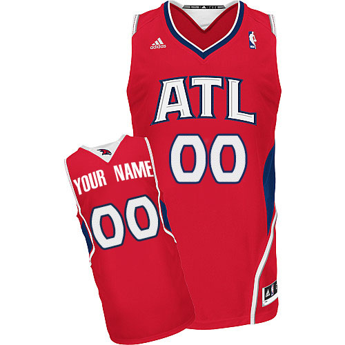 Men's Adidas Atlanta Hawks Customized Swingman Red Alternate NBA Jersey