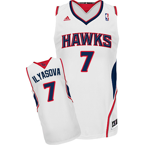Men's Adidas Atlanta Hawks #7 Ersan Ilyasova Swingman White Home NBA Jersey