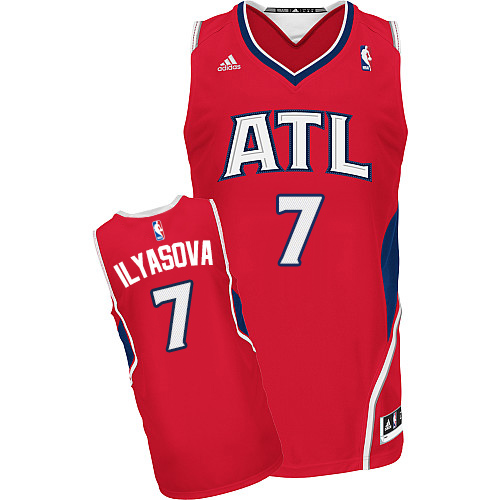 Men's Adidas Atlanta Hawks #7 Ersan Ilyasova Swingman Red Alternate NBA Jersey