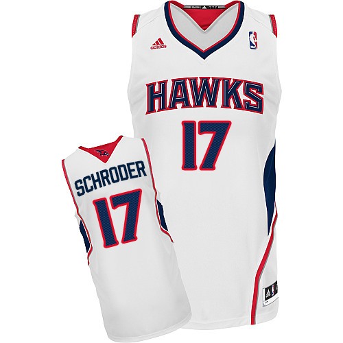 Men's Adidas Atlanta Hawks #17 Dennis Schroder Swingman White Home NBA Jersey