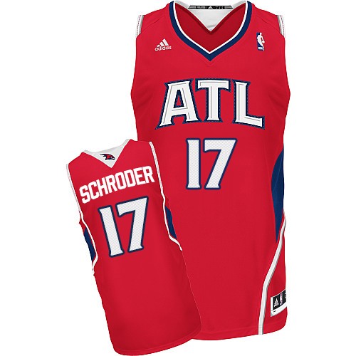Men's Adidas Atlanta Hawks #17 Dennis Schroder Swingman Red Alternate NBA Jersey