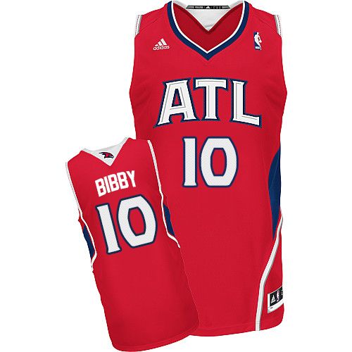 Youth Adidas Atlanta Hawks #10 Mike Bibby Swingman Red Alternate NBA Jersey