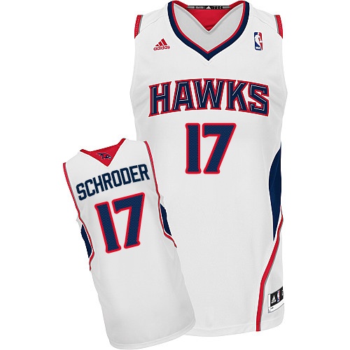 Youth Adidas Atlanta Hawks #17 Dennis Schroder Swingman White Home NBA Jersey