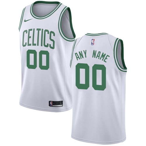 Men's Adidas Boston Celtics Customized Authentic White Home NBA Jersey
