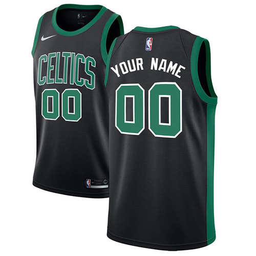 Men's Adidas Boston Celtics Customized Swingman Green(Black No.) Alternate NBA Jersey