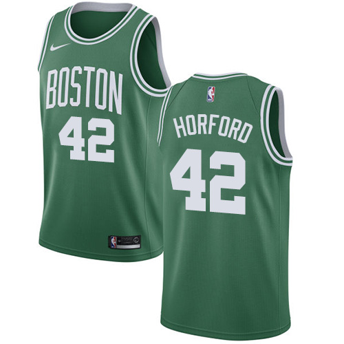 Men's Nike Boston Celtics #42 Al Horford Swingman Green(White No.) Road NBA Jersey - Icon Edition