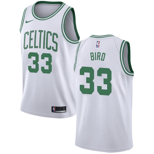 Men's Adidas Boston Celtics #33 Larry Bird Authentic White Home NBA Jersey