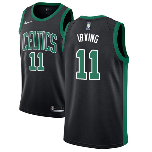 Youth Adidas Boston Celtics #11 Kyrie Irving Authentic Green(Black No.) Alternate NBA Jersey