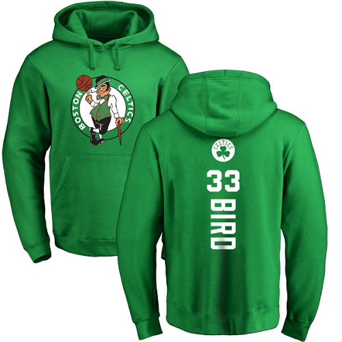 NBA Nike Boston Celtics #33 Larry Bird Kelly Green Backer Pullover Hoodie