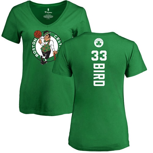 NBA Women's Nike Boston Celtics #33 Larry Bird Kelly Green Backer T-Shirt