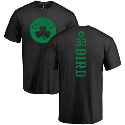 NBA Nike Boston Celtics #33 Larry Bird Black One Color Backer T-Shirt