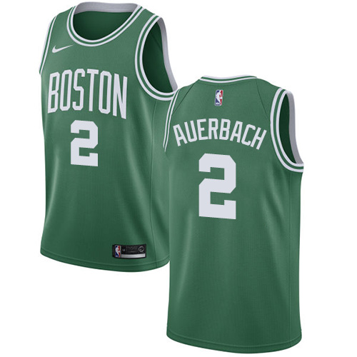 Men's Nike Boston Celtics #2 Red Auerbach Swingman Green(White No.) Road NBA Jersey - Icon Edition