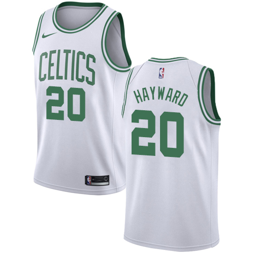 Men's Adidas Boston Celtics #20 Gordon Hayward Authentic White Home NBA Jersey