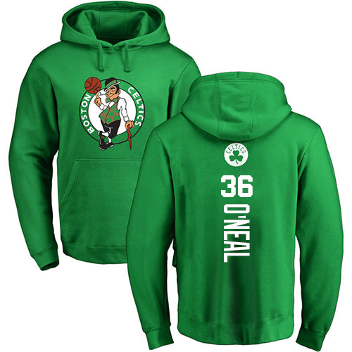 NBA Nike Boston Celtics #36 Shaquille O'Neal Kelly Green Backer Pullover Hoodie